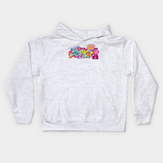 Dedos graff letters 2 Kids Hoodie by Dedos The Nomad